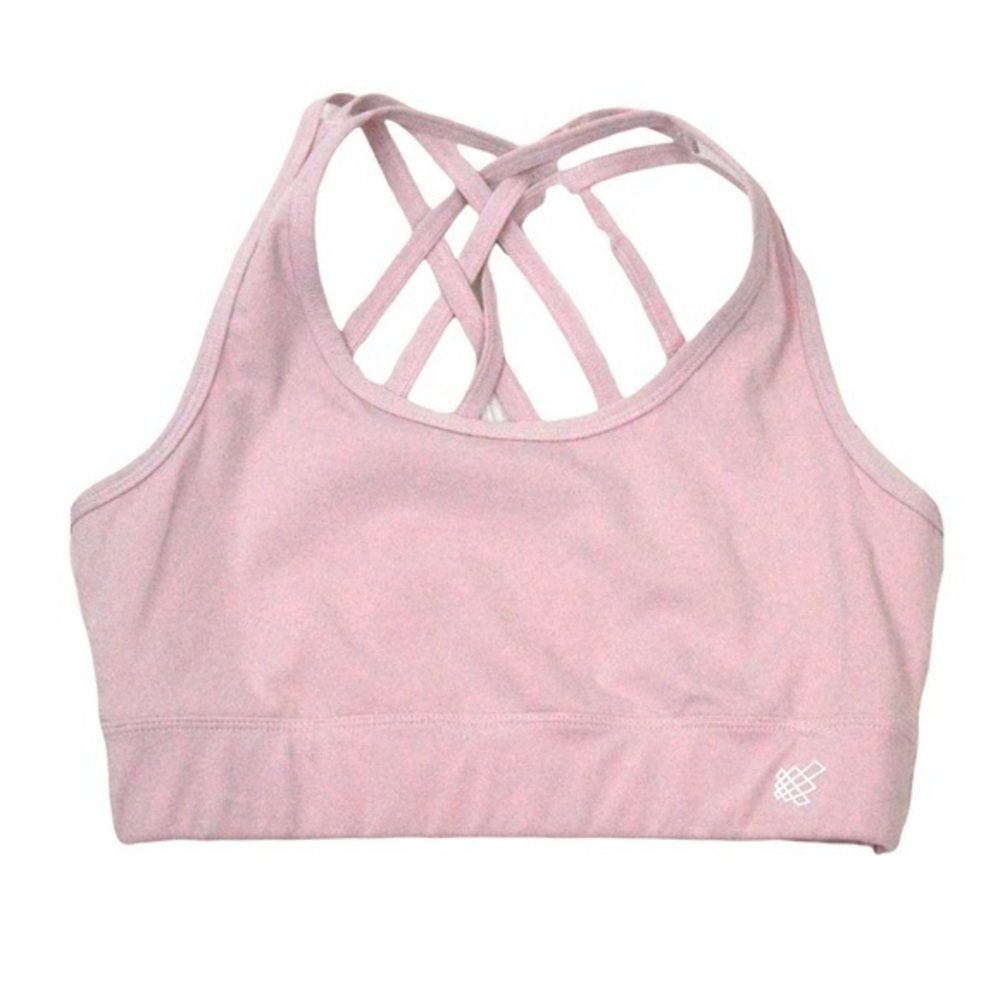 Jed North Light Pink Strappy Sports Bra, Small
